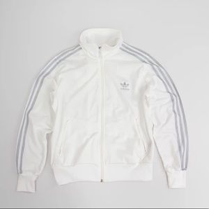 Adidas white track jacket